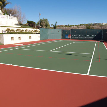 Tennis Court Construction Process Photo