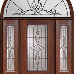 Prehung Sidelights-Transom Door 80 Fiberglass Marsais 3/4 Lite - Front Doors