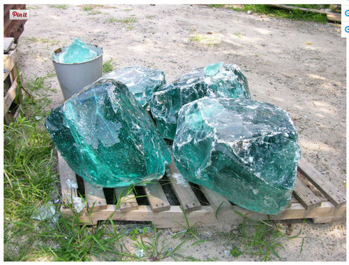 Need A Large Chunk Of Glass Slag For My Garden Large Chunk Of Glass Slag For My Garden, Blue Slag Glass Chunks