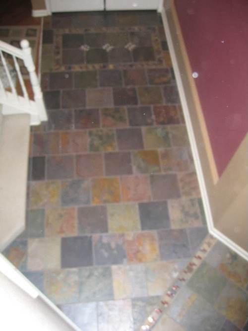 Slate entryway started in April, FINALLY done!!!