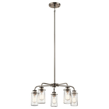 Traditional Farmhouse Five Light Chandelier-Classic Pewter Finish - Chandelier
