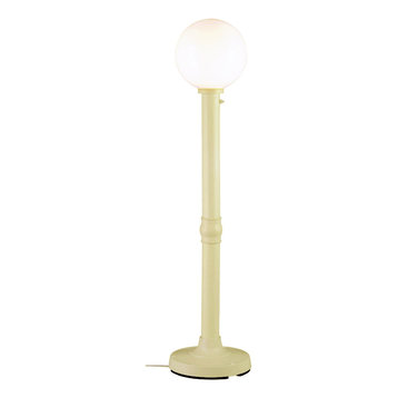 Moonlite 64" Floor Lamp, Bisque/White Glass