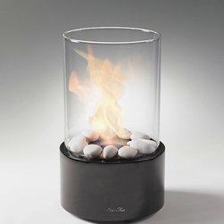 Eco-Feu Capri Gloss Black Biofuel Fireplace - Indoor Fireplaces
