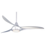 Minka Aire - Minka Aire F844-SL Light Wave, LED 52" Ceiling Fan, Silver - Bulb Included: Yes