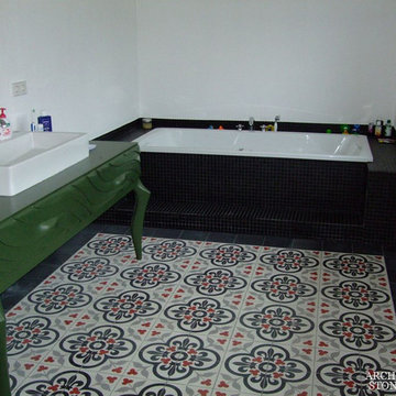 Flooring - Antique French Colored Cement Tiles