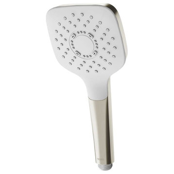 TOTO 4in Square Single-Spray Hand Shower with Rubber Nozzles, Comfort Wave