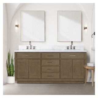 Lexora Abbey Bath Vanity, 72" Double Sink - Transitional - Bathroom ...