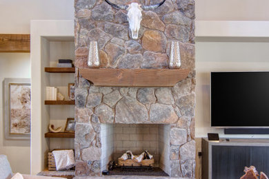 Trendy family room photo in Phoenix
