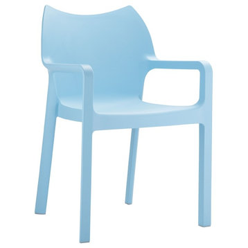 Compamia Diva Outdoor Dining Armchair, Set of 2, Light Blue