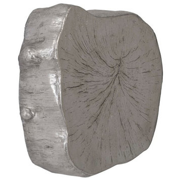Log Wall Slice, Silver Leaf