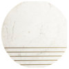 Lily Round Marble Accent Table, Natural Brown/White/Gold