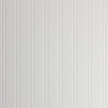 Murph White Beadboard Paintable Wallpaper Bolt