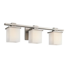 Kichler Tully Bath 3-Light, Antique Pewter, Satin Etched Cased Opal