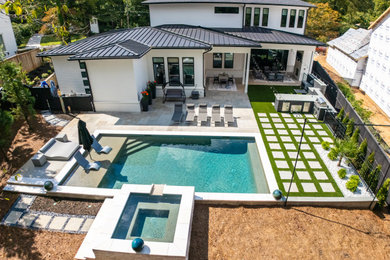 Example of a minimalist pool design in Atlanta