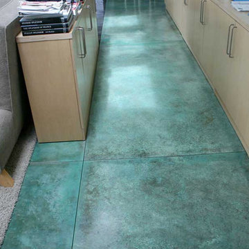 Colorful Concrete Interior Floors - Decorative Concrete Interior