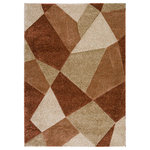 Addison Rugs - Pasco APA31 Spice 3'1" x 5' Rug - Set the stage with the Pasco collection, where modern-day designs seamlessly blend with a balanced mix of warm and cool colors. Every rug, exquisitely hand-carved, unveils detailed patterns, lending depth and charm. Bask in the luxury of the plush, heavy pile. Using 100% polypropylene and meticulously crafted in Egypt, longevity is assured. The Pasco collection encapsulates style and premium quality.