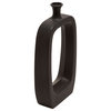 Cer, 18" Vase With cutout, Black