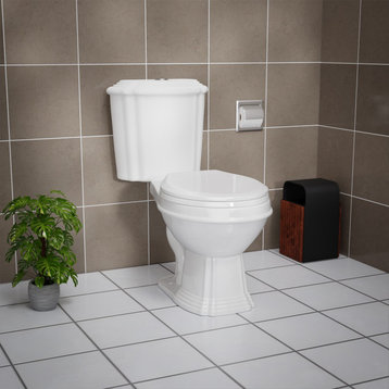 White Sheffield 2-Pc WaterSense Dual Flush Elongated Toilet with Slow Close Seat