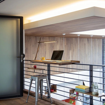 Select Walnut Plank Flooring, Open Office - Work Space