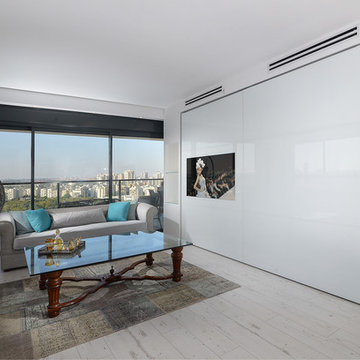 a sliding wardrobe in living room