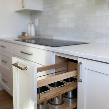 Pull-Out Utensil Storage in a Transitional Kitchen