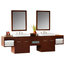 Ronbow 94" Bella Solid Wood Double Wall Mount Vanity Set, Dark Cherry