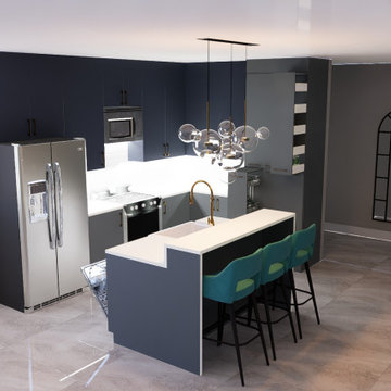 Die Küchen im Texas USA 2023. The kitchens in Texas 2023 (Render)