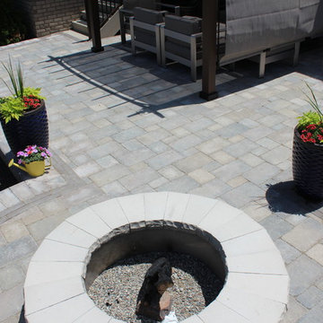 Round Fire Pit + Seating Area
