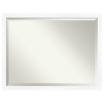 Cabinet White Narrow Beveled Bathroom Wall Mirror - 43.25 x 33.25 in.