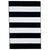 Lavish Home Breton Stripe Area Rug, Black & White, 5'x7'7"