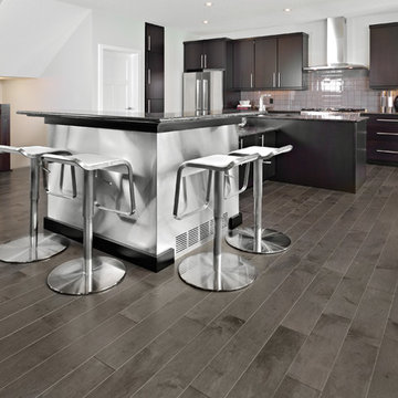 Contemporary & Sleek Gray Hardwood Flooring