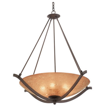 Tawny Port 38.5" Chandelier With Bronze Bubble Glass