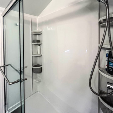 Kids bathroom remodel for clean style with durable, family-friendly function