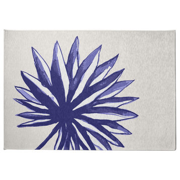Spiky Flower Spring Chenille Rug, Purple, 8'x10'