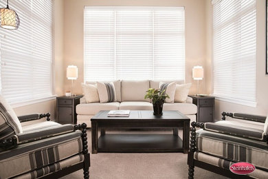Example of a mid-sized trendy carpeted sunroom design in Milwaukee with a standard ceiling