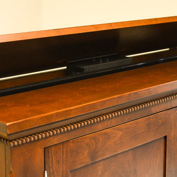 Automated TV Lift Cabinet in Solid Cherry (The Richmond)