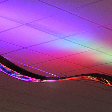 F1 Ribbon Suspension -  Light Sculpture for TEDx Austin