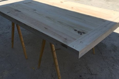 Custom Fir Table with weathered white finish