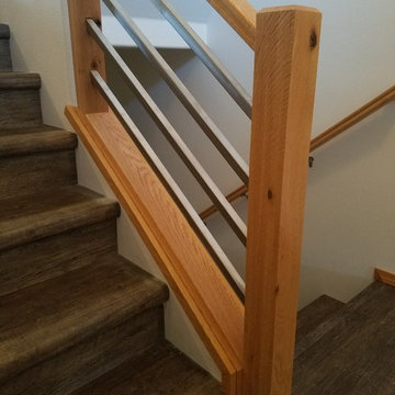 Circle Sawn Rustic Red Oak & Stainless Steel