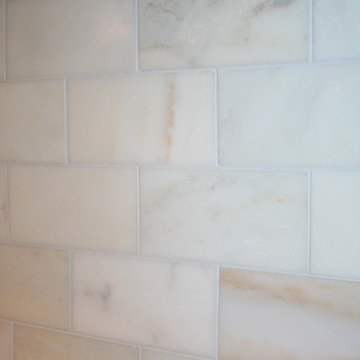 Fieldstone Cabinetry Bristol Marshmallow Cream with Java island