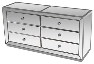 Jameson Silver Mirrored Bedroom Dresser
