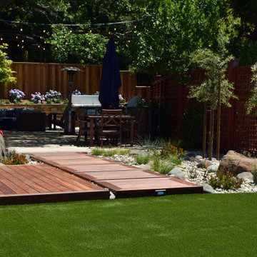 Spacious Garden with patio and lawn