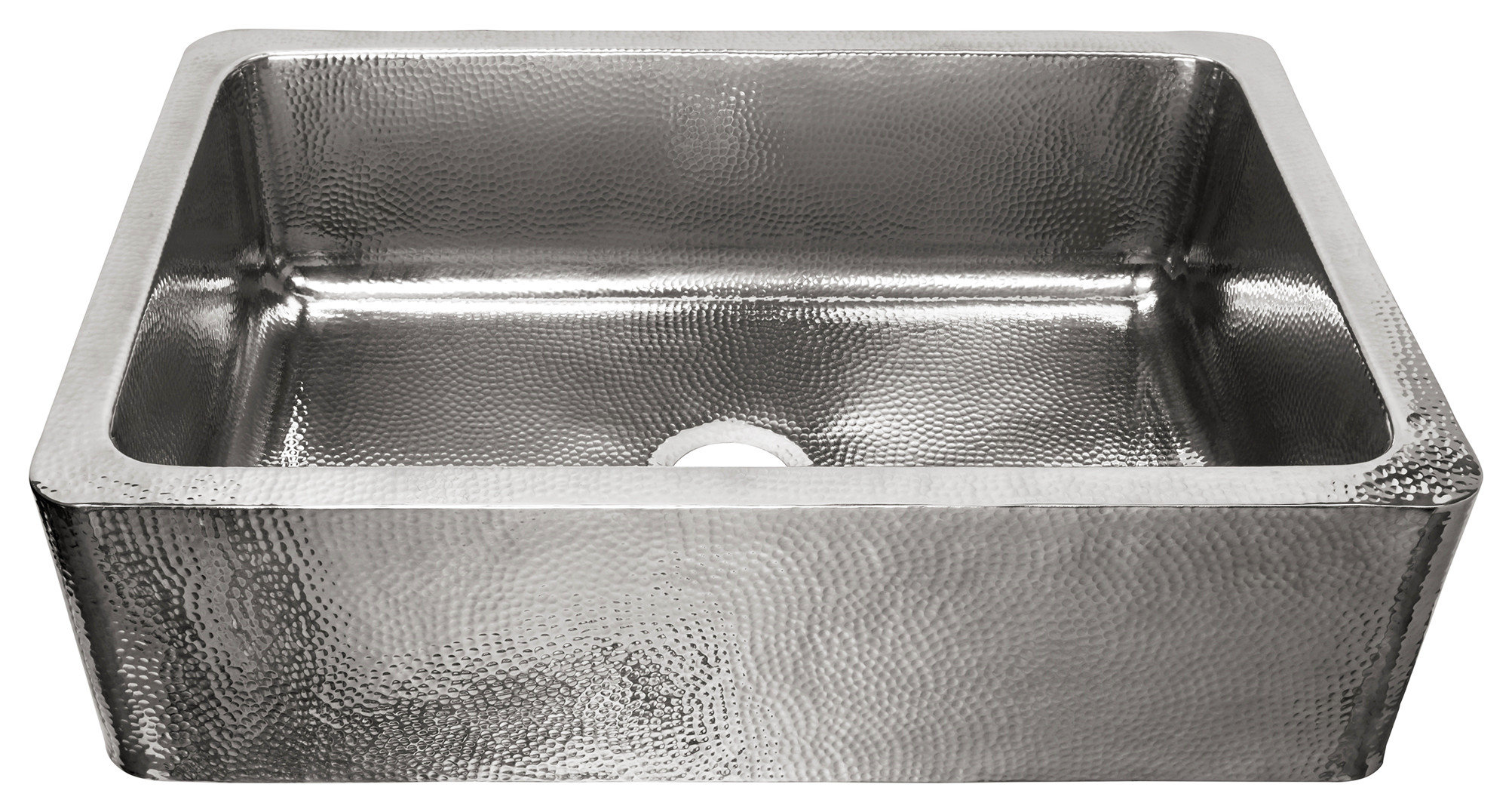 Lange Stainless Steel 32" Single Bowl Farmhouse Undermount Kitchen Sink, Polished Stainless Steel