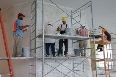 white brick veneer installation in hollanale beach  fl.