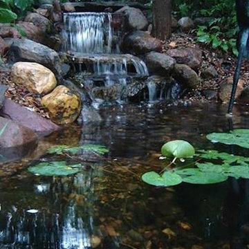 POND WITH WATERFALL