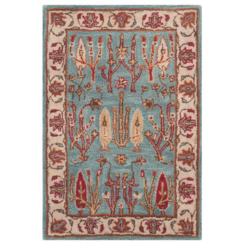 Safavieh Heritage Collection HG735 Rug, Blue/Ivory, 2' X 3'
