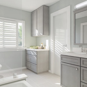 Los Angeles 3 bathroom remodels in progress