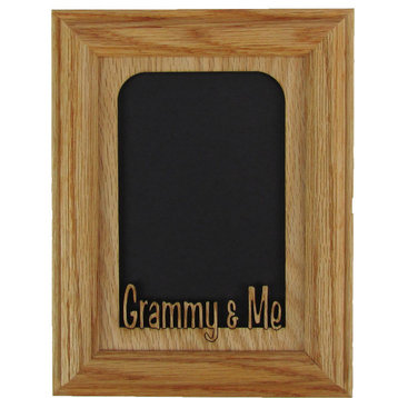 Grammy and Me Vertical Oak Picture Frame and Oak Matte, 5"x7"
