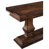 Console Table Italian Rustic Tuscan Distressed Pecan Fold Out Top