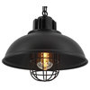Industrial Style 1-Light Black Bowl Dome Shade Pendant